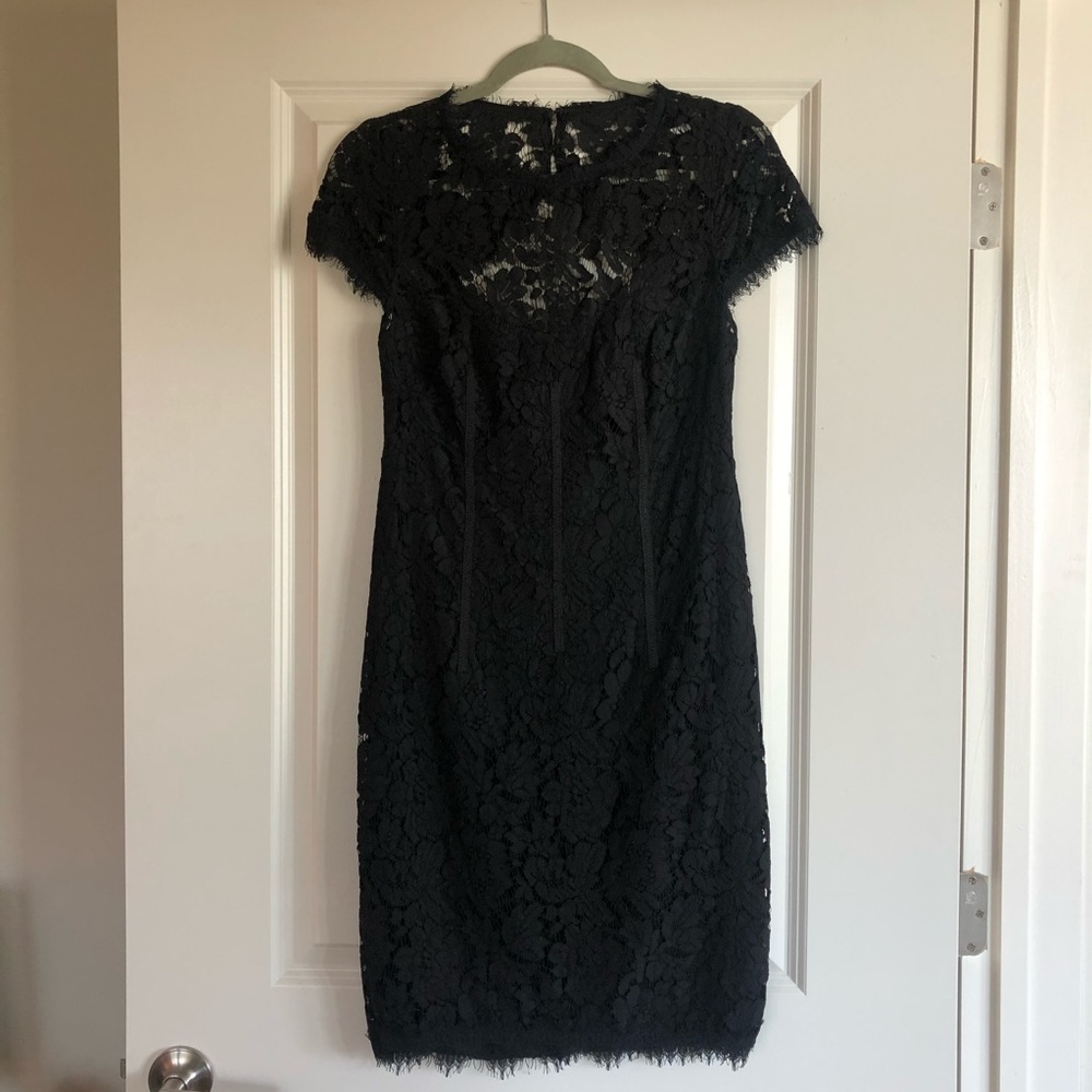 Open Back Black Lace Dress